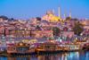A dusk view of the city of Istanbul in Turkey