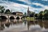 The English Bridge on the River Severn in Shrewsbury