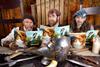 Highlanders for the launch of Outlander Guide