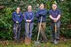 Exbury gardeners from left to right Emma Bouchard, Chloe Le Poidevin-Holmes, Tom Clarke and Adam Brooks