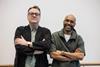 Russell T Davies and Beniot Swan Pouffer