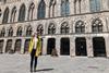 Keeley Rodgers outside the In Flanders Field Museum