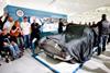 Fuzz Townshend and Tim Shaw open the Car S.O.S exhibition at the British Motor Museum