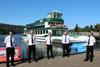 Windermere Lake Cruises' staff with MV Swift