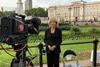 Jennie Bond reporting outside Buckingham Palace