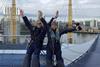 Julie Peasgood and friend Andrew on top of Up at the O2