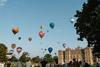 Hot air balloons above Longleat House for its Icon of the Sky event