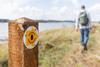 Waymarker for new King Charles III England Coast Path