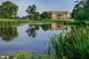 View of Croome house across a lake
