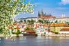 A beautiful view of Prague including the castle district