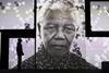 Nelson Mandela on display at the National Portrait Gallery immersive experience.
