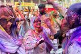 Members of the Wendy Wu fam trip to India experience the Holi Festival