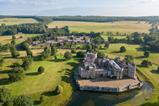 An aerial view of Raby Castle in County Durham