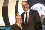 Pam Wharton and Martin Bayfield at the 2019 GLT Awards ceremony