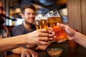 Men drinking beer