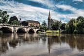 The English Bridge on the River Severn in Shrewsbury