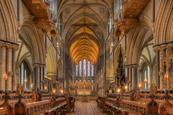 Interior shot of Worcester cathedral
