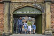 Children and grandparents outside Ripon Workhouse Museum