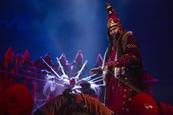 Some of the cast of The Mongol Khan, a Mongolian production running at the London Coliseum in November and December 2023