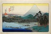 Utagawa Hiroshige (1797–1858), Ferry on the Fuji River