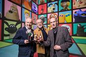 Aardman founders, Nick Parkes, Peter Lords and David Sproxton at Lightroom Kings Cross.