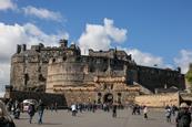 Exterior of Edinburgh Castle in Scotland