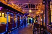 Sheringham station decorated for Christmas