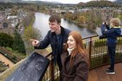 People on the roof terrace of Inverness Castle