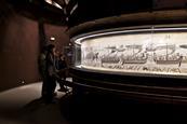 Bayeux Tapestry on display at the Bayeux Museum.