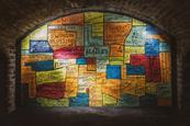 Mural at the back on The Cavern Club stage