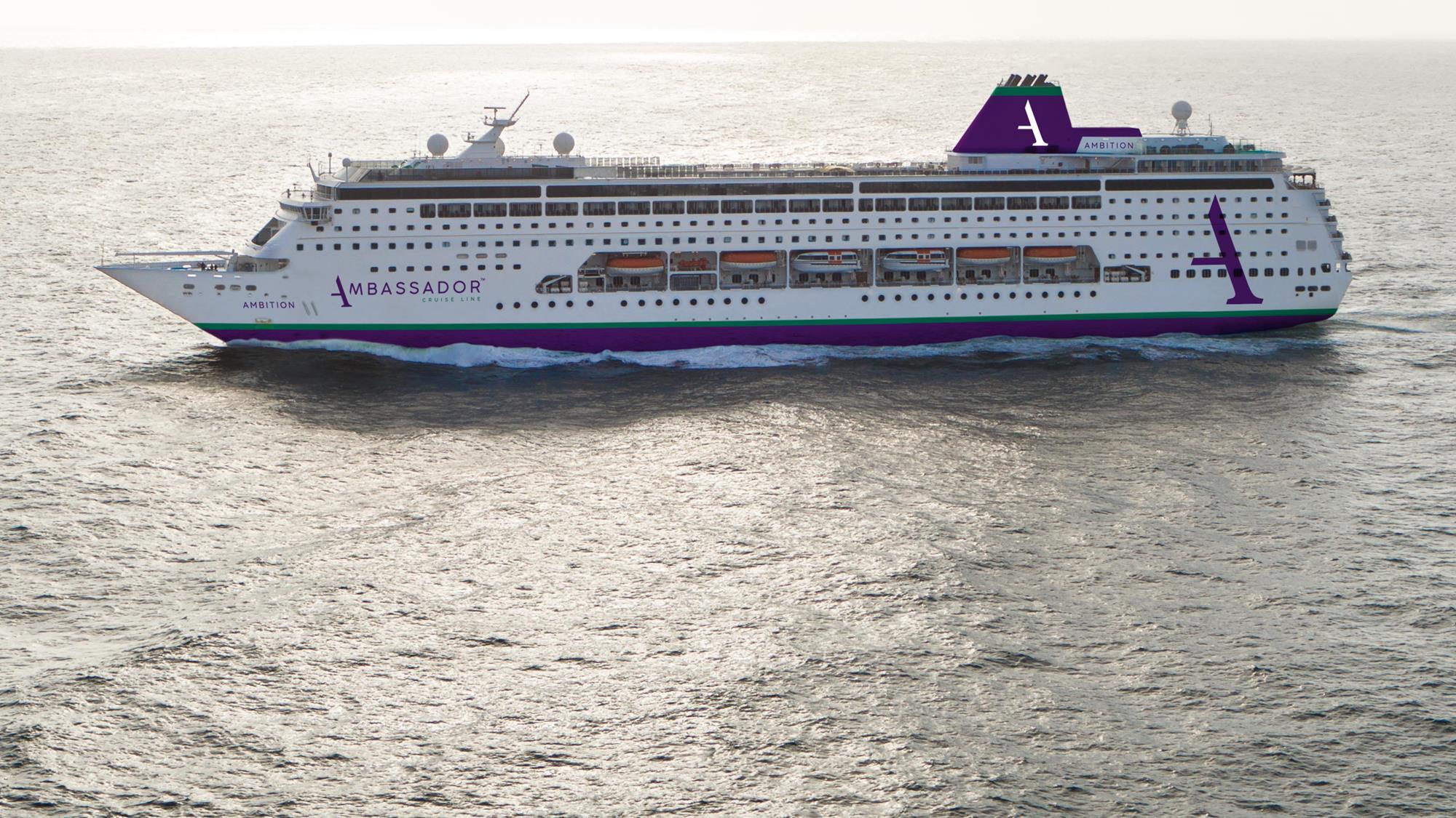 On board Ambassador Cruise Line’s Ambition for Newcastle launch