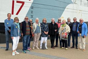 Members of The Arts Society Cranleigh during their trip to The D-Day Story, Portsmouth