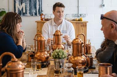 People around the table drinking rum