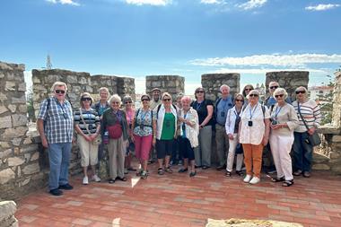 Our group pictured at the Castle of Tavira.