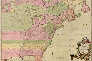 A map of the British and French dominions in North America, John Mitchell, 1755