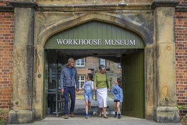 Children and grandparents outside Ripon Workhouse Museum