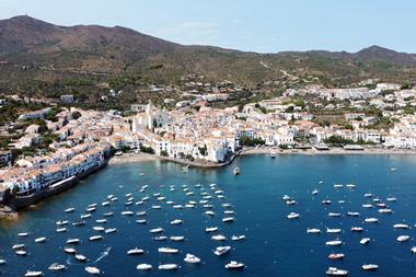 Boats in the harbour of Cadaques, Spain