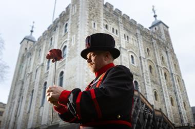 Yeoman Warder with a poppy