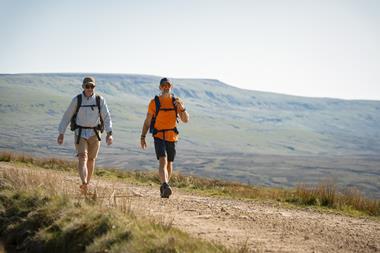 Two men walking in the Pennines