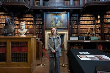 GLT's Keeley Rodgers inside the 18th century library at St Paul's Cathedral