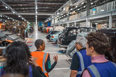 Visitors explore the grid in the Hawking Building at the Science and Innovation Park