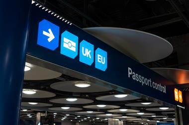 Passport Control and the United KIngdom, UK Border Control at Heathrow Airport Terminal 5, London