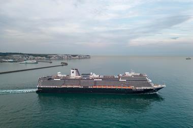 The Nieuw Statendam cruise ship in Dover, operated by Holland America