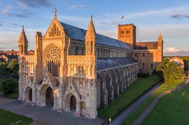 Exterior of St Albans Cathedral