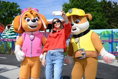 The One Show's Alex Jones takes a selfie at the opening of PAW Patrol, Chessington