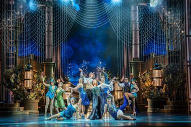 Amber Davies (Centre) and the original West End company of The Great Gatsby