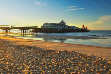 Bournemouth pier on the south coast of England