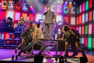 Tim Mahendran and the cast of Just For One Day - The Live Aid Musical