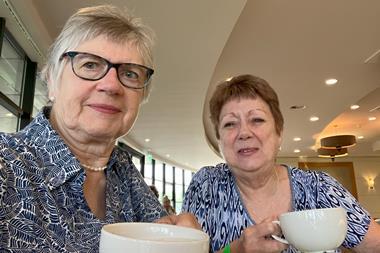 Carol Gower and Bridget at Potters Resorts