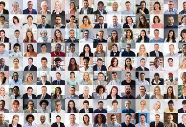 Collage of professional people headshots - credit iStock and AndreyPopov - iStock-1646100001